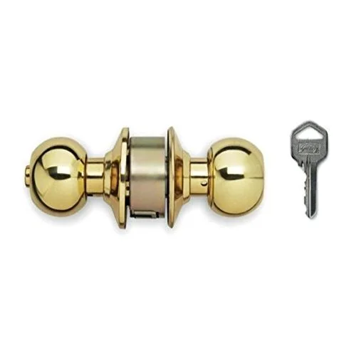 Godrej Cylindrical Locks - Polished Brass (60mm)