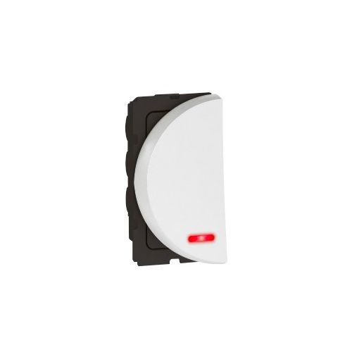 Legrand Arteor 6A Round 1 Way Left Switch 1M White with Indicator