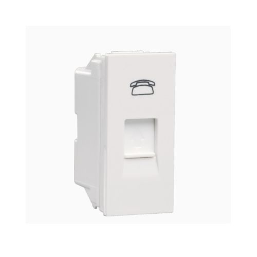 Havells Switches Crabtree Athena Telephone Socket Chalk White