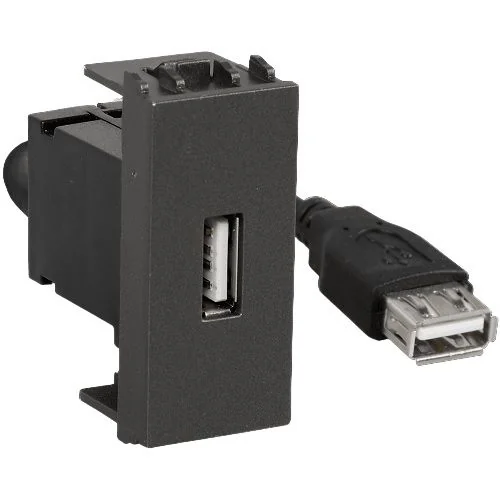 Crabtree Signia Usb Socket For Data Transmission Grey