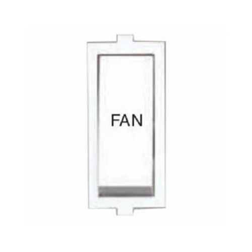 Roma 10AX 1Way White Switch with Fan Mark