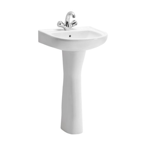 Cera Cadal Wall Hung Wash Basin With Full Pedestal Snow-White