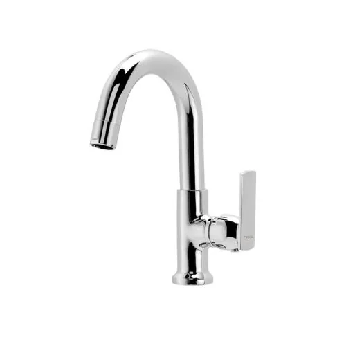 Cera Titanium Pillar Cock Swan Neck Spout (Right) F1003105