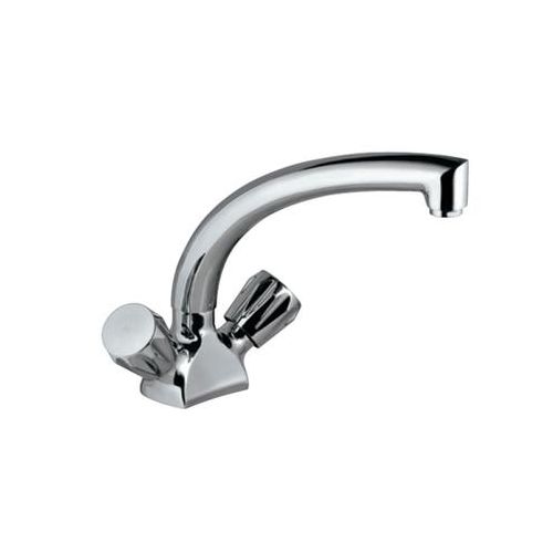 Jaquar Continental Sink Mixer With Extended Spout (Table Mounted Model) With 450Mm Long Braided Hoses