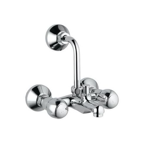 Jaquar Clarion Wall Mixer With Provision For Overhead Shower With 115Mm Long Bend Pipe On Upper Side, Connecting Legs & Wall Flanges