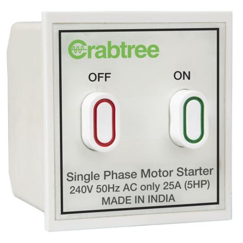 Crabtree Athena 25 A Motor Starter Switch Chalk White