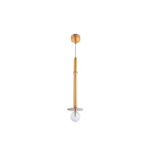 Jaquar 1 Light Diamond Cut style Glass with Antique Brass finishing Pendant