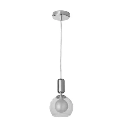 Jaquar 1 Light clear globe glass with chrome finish pendant