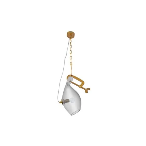 Jaquar 1 LT Clear Glass with Matt Gold bronze finishing Pendant (DPN-GLD-SL1219SX)