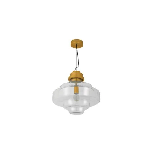 Jaquar 1 Light Clear Glass with Gold finishing Pendant