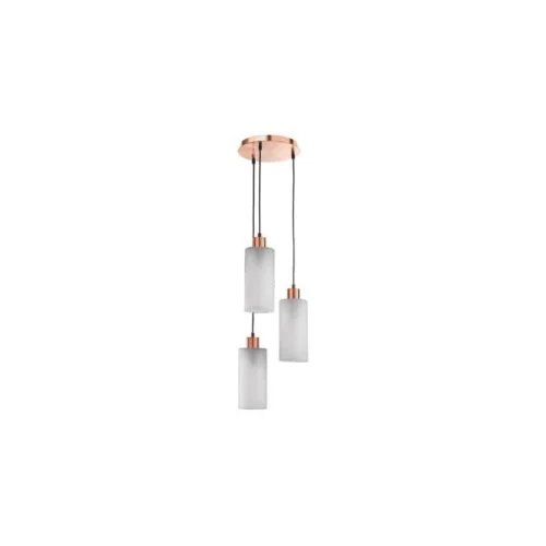 Jaquar 3 Light frosted glass with rose gold finishing pendant (DPN-RDG-SL00FRD3E27)