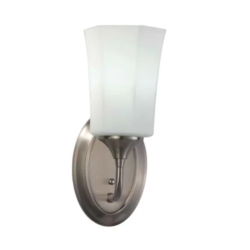 Jaquar 1 Light opal glass with chrome finish SS wall lamp (DWL-CHR-MB14048T1E27)