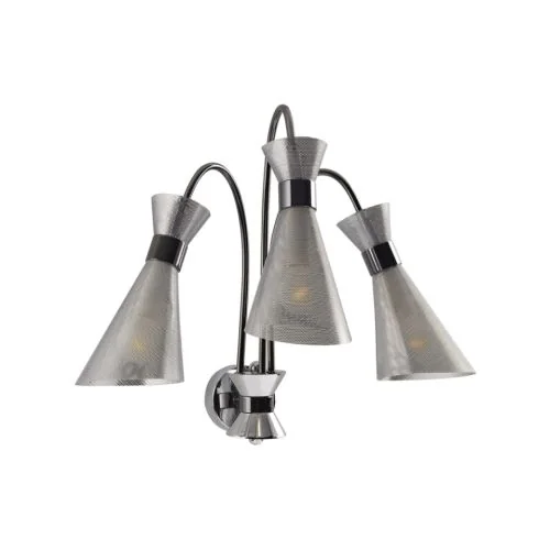 jaquar 3 LT cone shaped chrome finishing wall lamp (DWL-CHR-MB80473A)