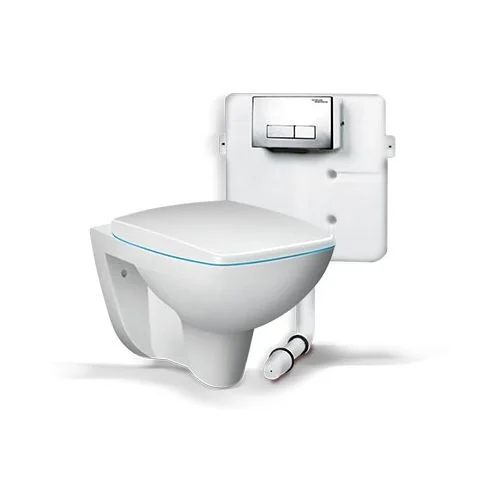 Hindware Enigma EWC With Concealo Neo Cistern & Cute Flush Plate P trap - Starwhite