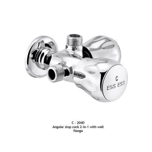 ESS ESS Croma Angular Stop Cock 2-In-1 With Wall Flange