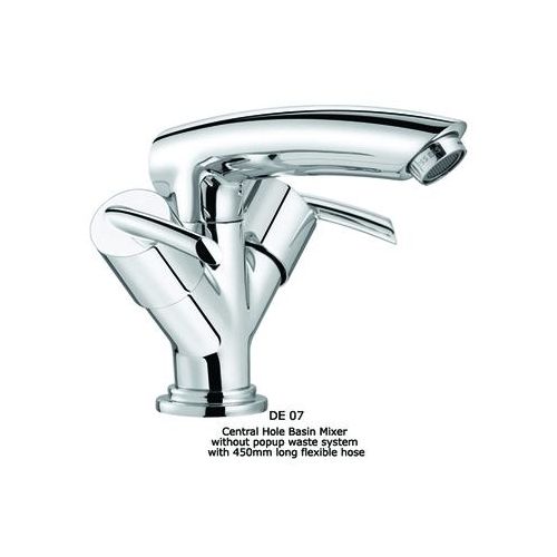 ESS ESS Deon Central Hole Basin Mixer Without Popup Waste System With 450Mm Long Flexible Hose