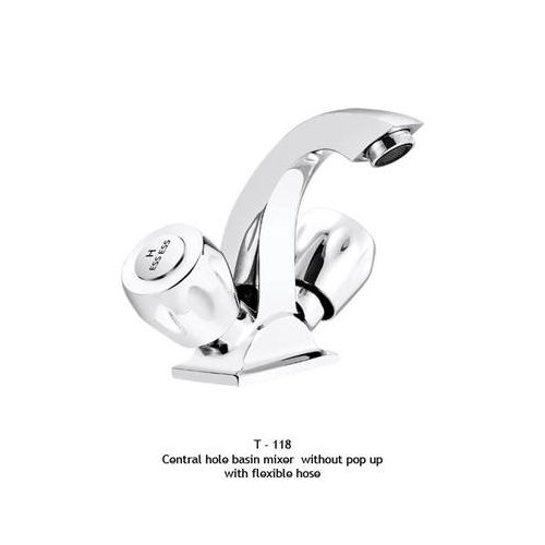 ESS ESS Trend Central Hole Basin Mixer Without Popup With Flexible Hose