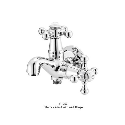 ESS ESS Victorian Bib Cock 2-In-1 With Wall Flange