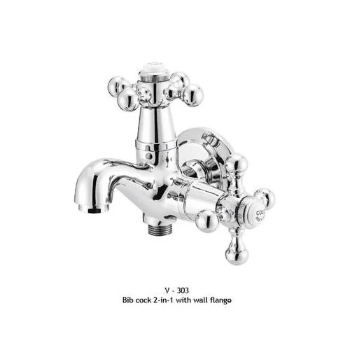 ESS ESS Victorian Bib Cock 2-In-1 With Wall Flange