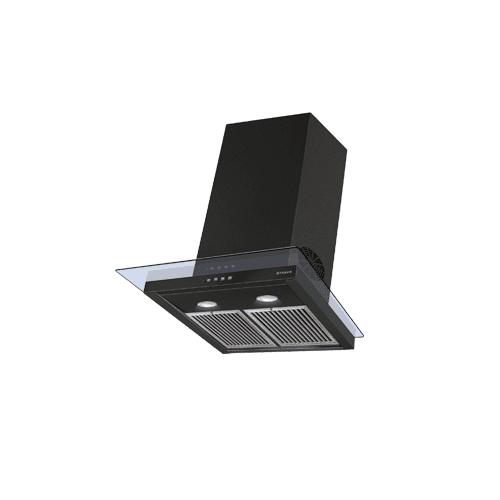 Faber Hood Glassy 3D T2S2 Pb Bk Ltw 60 3D Kitchen Chimney