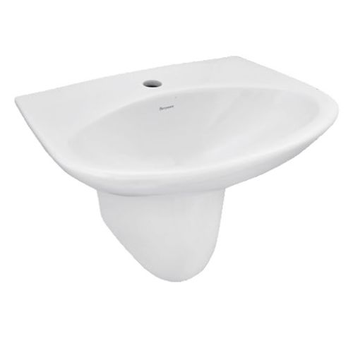 Parryware Flair Wash Basin Half Pedestal White