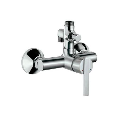 Jaquar Fonte Single Lever Exposed Shower Mixer With Provision For Connection To Exposed Shower Pipe & Hand Shower With Connecting Legs & Wall Flanges