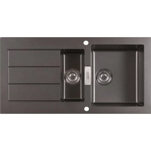 Franke Tectonite 651 1000x500 Carbon Black Kitchen Sink