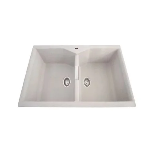 Futura Natural Quartz Double Bowl Kitchen Sink 34 x 20"