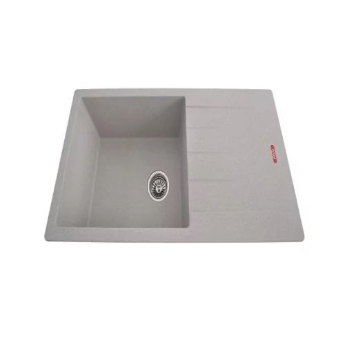 Futura Natural Quartz Single Bowl with Drain Board Kitchen Sink 40 x 20"