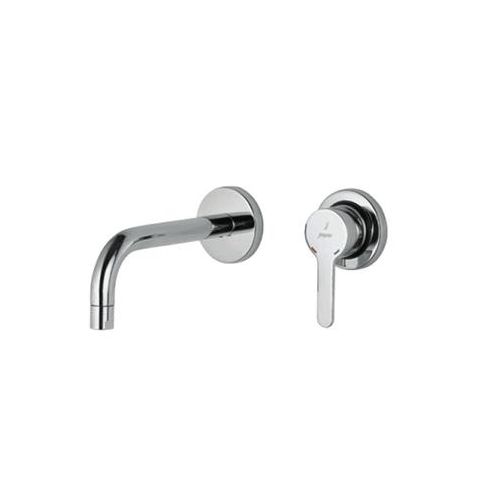 Jaquar Fusion Exposed Parts Kit Of Single Lever Basin Mixer Wall Mounted Consisting Of Operating Lever, Nipple, Spout & Two Wall Flanges