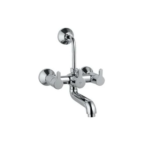 Jaquar Fusion Wall Mixer With Provision For Overhead Shower With 115Mm Long Bend Pipe On Upper Side, Connecting Legs & Wall Flanges