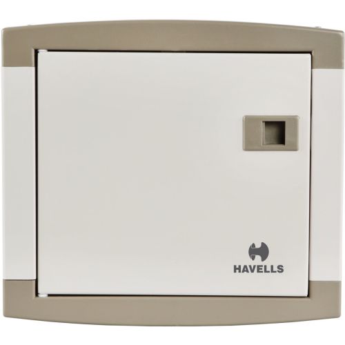 Havells MCB DB Box SPN Single Door 4 Way Real Grey QVE SERIES