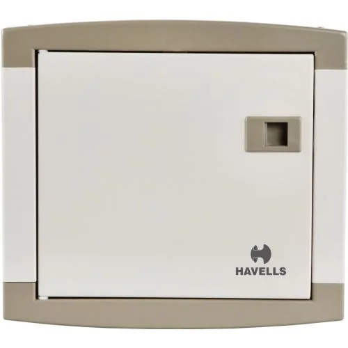 Havells MCB DB Box SPN Single Door 4 Way Real Grey QVE SERIES