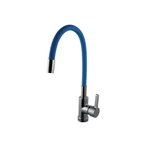 Hindware Brass Single Lever Sink Mixer With Flexible Spout (Blue)