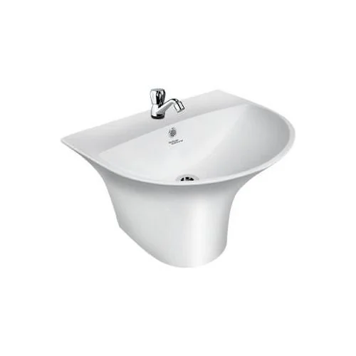 Hindware Kylis Integrated Semi Pedestal Basin Starwhite (91053)