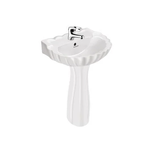 Hindware Lotus  Pedestal Basin Starwhite (10013 + 11019)