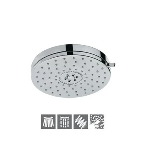 Jaquar Overhead Shower 140Mm Round Shape Multi Flow With Air Effect with Rubit Cleaning System