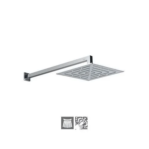 Jaquar Maze Overhead Shower 300X300Mm Square Shape Single Flow  (Body & Face Plate Stainless Steel With Chrome Finish) With Rubit Cleaning System