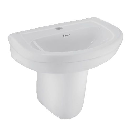 Parryware Joy Wall Hung Wash Basin with Half Pedestal