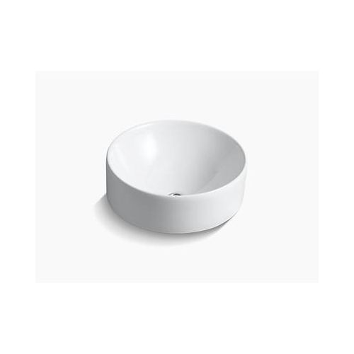 Kohler  Round Vessel Lavatory Without Faucet Hole White (K-14800X-0)