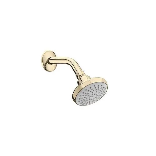 Kohler Complementary Single-Function Showerhead In Polished Chrome (With Shower Arm And Flange) French Gold (K-16356In-A-Af)