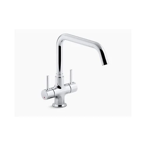 Kohler Cuff Dual Handle Kitchen Sink Faucet With Upward Spout Polished Chrome (K-37316In-4-Cp)