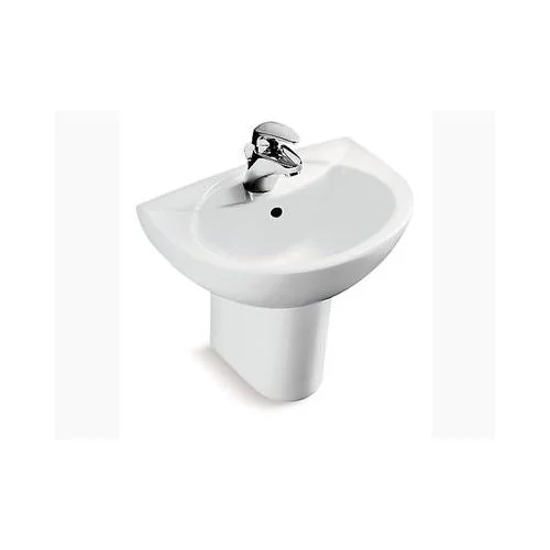 Kohler Folio Half-Pedestal Lavatory With Single Faucet Hole White (K-11341In-1-0)