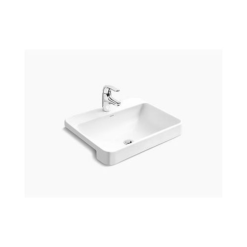 Kohler Forefront Semi-Recessed Lavatory With Single Faucet Hole White (K-11479In-Vc1-0)