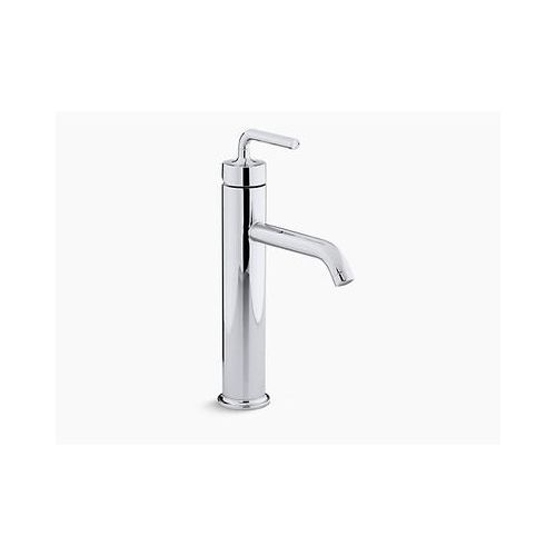 Kohler Purist Tall Single-Control Lavatory Faucet With Straight Lever Handle Without Drain Polished Chrome (K-14404In-4And-Cp)