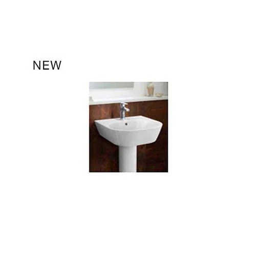 Kohler Span Square Wall Mount Lav (Small) With Full Pedestal White (K-24562In-0)