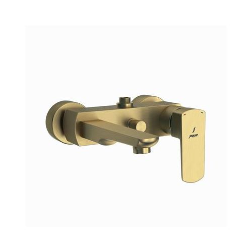 Jaquar Kubix Prime Single Lever Wall Mixer With Provision For Connection To Exposed Shower Pipe (Sha-1211) With Connecting Legs & Wall Flanges Antique Bronze