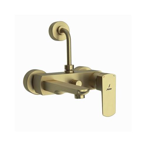 Jaquar Kubix Prime Single Lever Wall Mixer With Provision For Overhead Shower With 115Mm Long Bend Pipe On Upper Side, Connecting Legs & Wall Flanges Antique Bronze