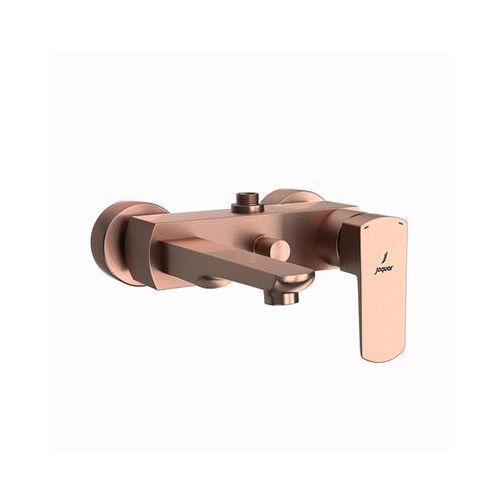 Jaquar Kubix Prime Single Lever Wall Mixer With Provision For Connection To Exposed Shower Pipe (Sha-1211) With Connecting Legs & Wall Flanges Antique Copper