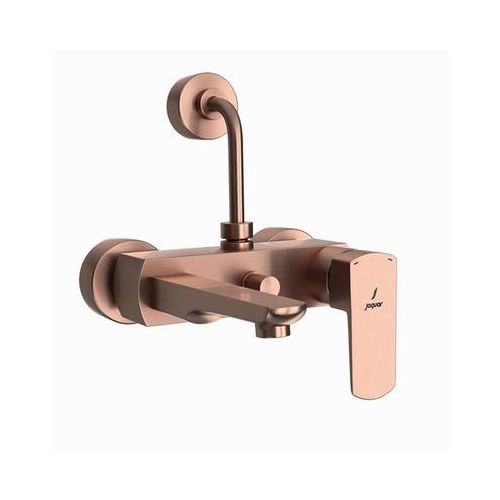 Jaquar Kubix Prime Single Lever Wall Mixer With Provision For Overhead Shower With 115Mm Long Bend Pipe On Upper Side, Connecting Legs & Wall Flanges Antique Copper